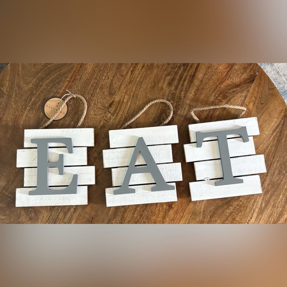 Barnyard Designs Eat/Tea Sign - Rustic Wall Decor